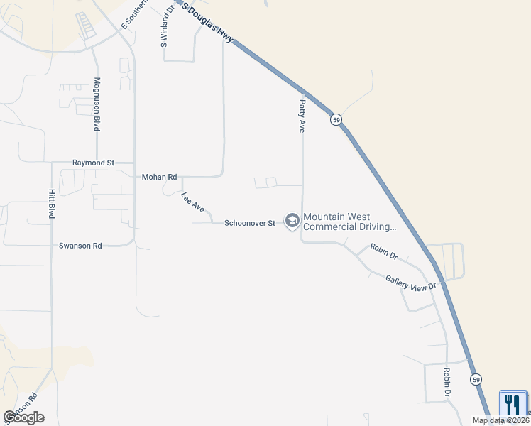 map of restaurants, bars, coffee shops, grocery stores, and more near 2000 Belle Court in Gillette