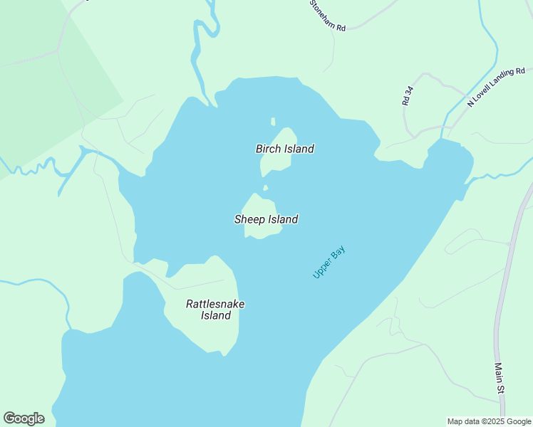 map of restaurants, bars, coffee shops, grocery stores, and more near 6 Rattlesnake Island Road in Lovell