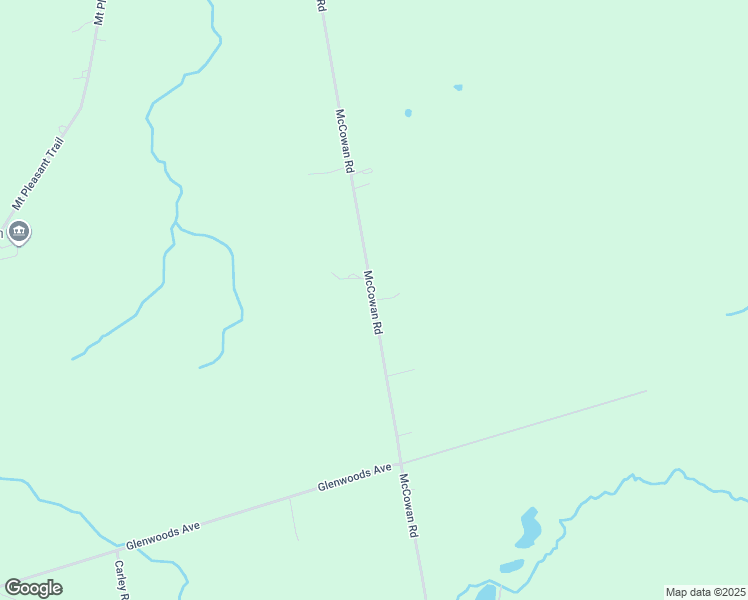 map of restaurants, bars, coffee shops, grocery stores, and more near McCowan Road in Georgina