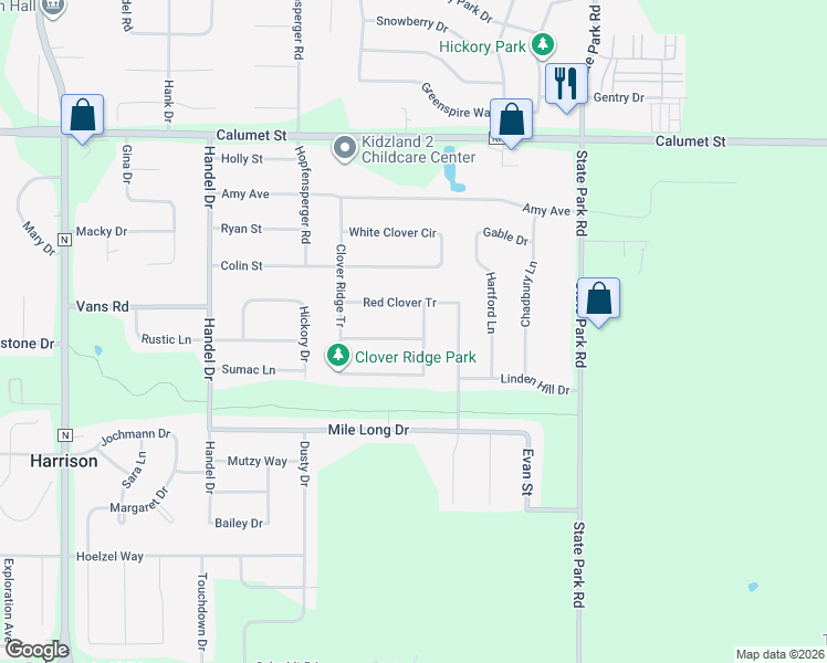 map of restaurants, bars, coffee shops, grocery stores, and more near W5426 Trailwood Lane in Appleton