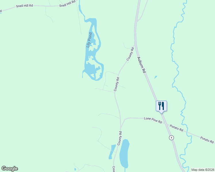 map of restaurants, bars, coffee shops, grocery stores, and more near 42 Willard Drive in Turner