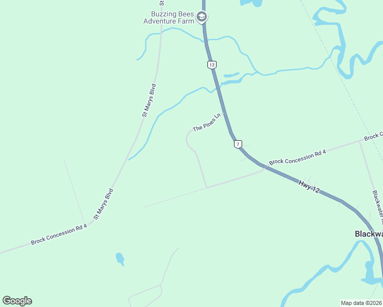 map of restaurants, bars, coffee shops, grocery stores, and more near 20S The Pines Lane in Brock