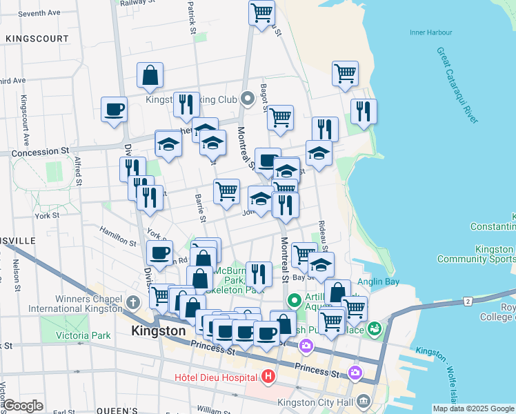 Map of downtown kingston ontario