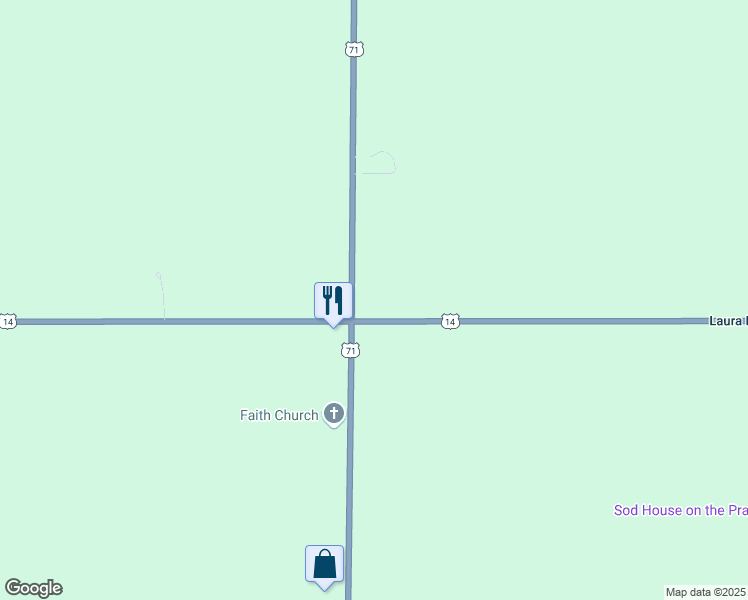 map of restaurants, bars, coffee shops, grocery stores, and more near 32092 U.S. 14 in Sanborn