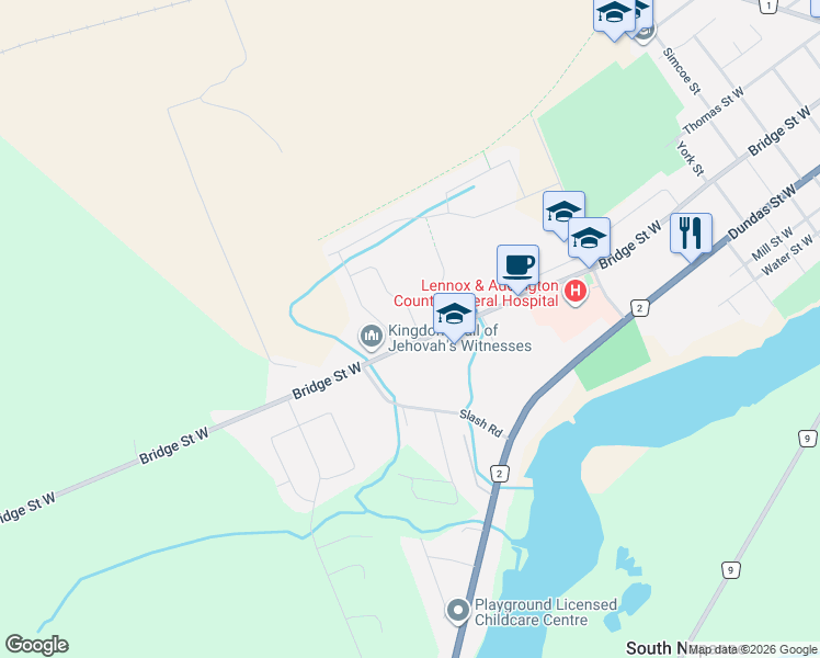 map of restaurants, bars, coffee shops, grocery stores, and more near 6 Splinter Drive in Napanee