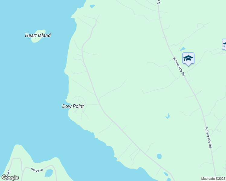 map of restaurants, bars, coffee shops, grocery stores, and more near Fire Road 633 in Deer Isle