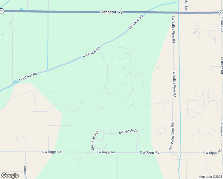 map of restaurants, bars, coffee shops, grocery stores, and more near 6904 Southwest Joshua Court in Powell Butte