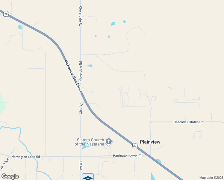 map of restaurants, bars, coffee shops, grocery stores, and more near 67345 Rabbit Brush Way in Bend