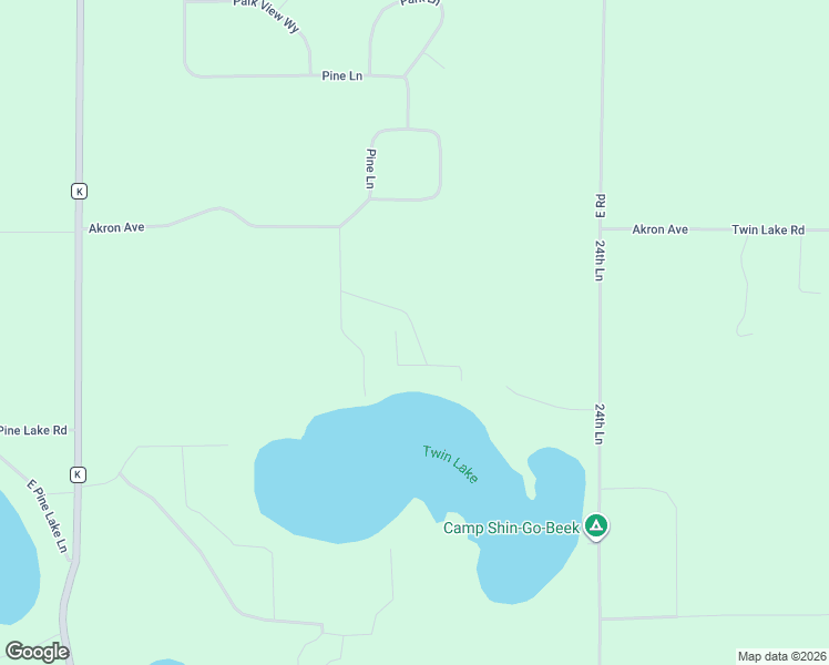map of restaurants, bars, coffee shops, grocery stores, and more near North Twin Lake Road in Waupaca