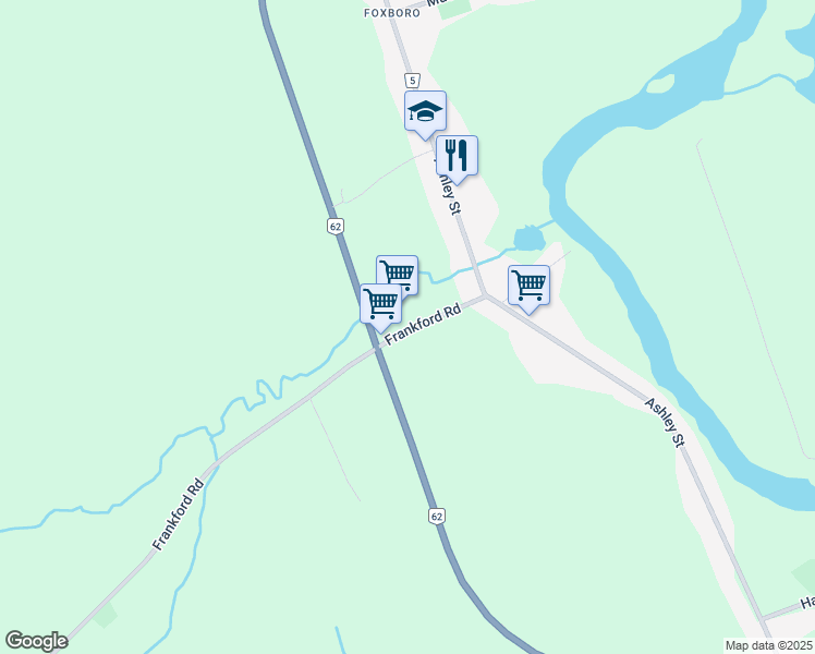 map of restaurants, bars, coffee shops, grocery stores, and more near 42 Frankford Road in Belleville