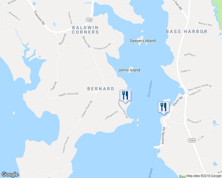 map of restaurants, bars, coffee shops, grocery stores, and more near 110 Bernard Road in Tremont