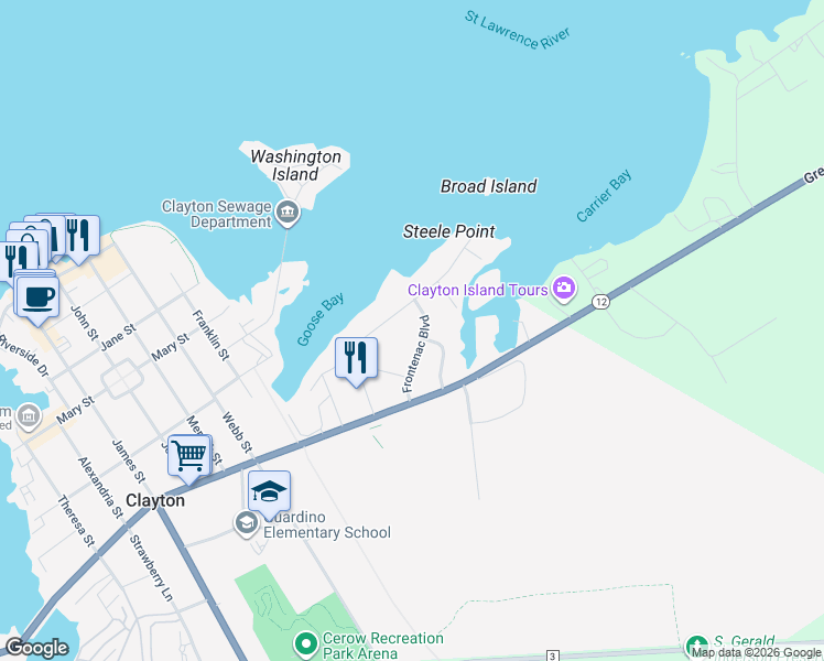 map of restaurants, bars, coffee shops, grocery stores, and more near 230 Frontenac Boulevard in Clayton