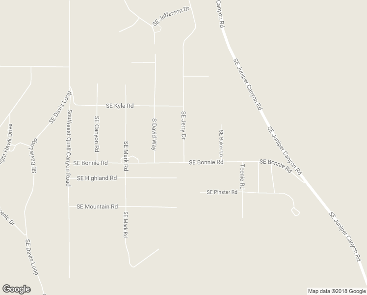 map of restaurants, bars, coffee shops, grocery stores, and more near 5101 Southeast Jerry Drive in Prineville