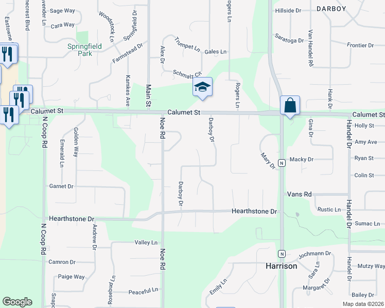 map of restaurants, bars, coffee shops, grocery stores, and more near N9629 Crystal Court in Appleton
