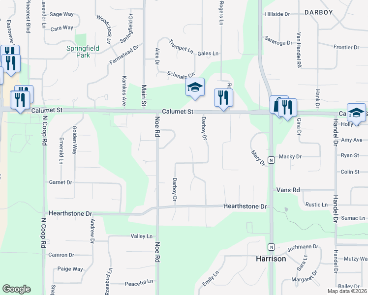 map of restaurants, bars, coffee shops, grocery stores, and more near N9629 Crystal Court in Appleton