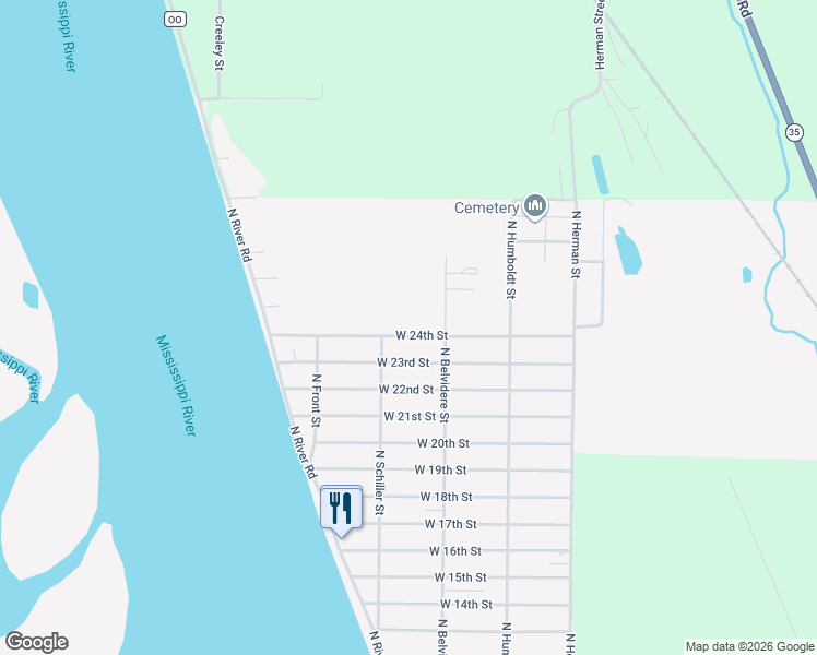 map of restaurants, bars, coffee shops, grocery stores, and more near 264 West 24th Street in Buffalo City