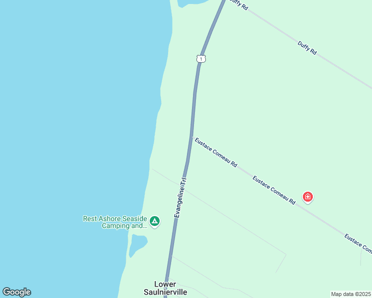 map of restaurants, bars, coffee shops, grocery stores, and more near 9613 Nova Scotia Trunk 1 in Saulnierville