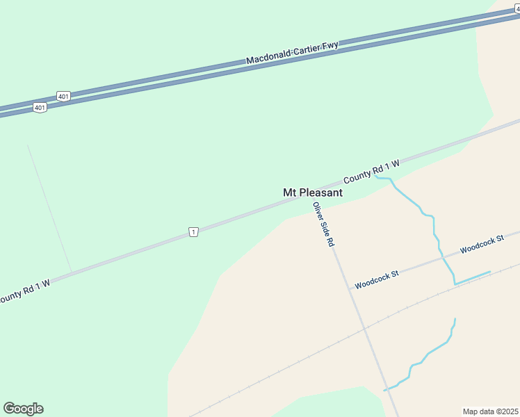 map of restaurants, bars, coffee shops, grocery stores, and more near 1499 County Road 1 West in Greater Napanee