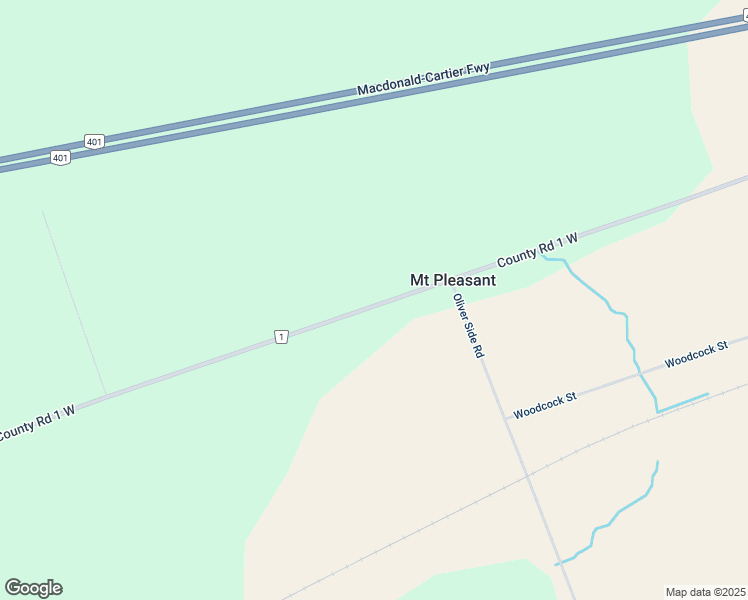 map of restaurants, bars, coffee shops, grocery stores, and more near 1499 County Road 1 West in Greater Napanee
