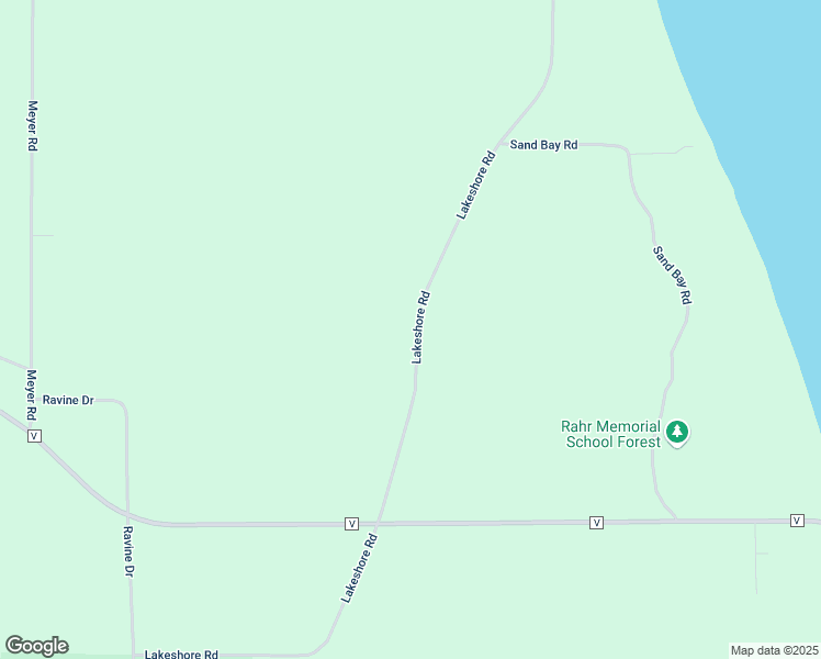 map of restaurants, bars, coffee shops, grocery stores, and more near 11920 Lakeshore Road in Two Rivers