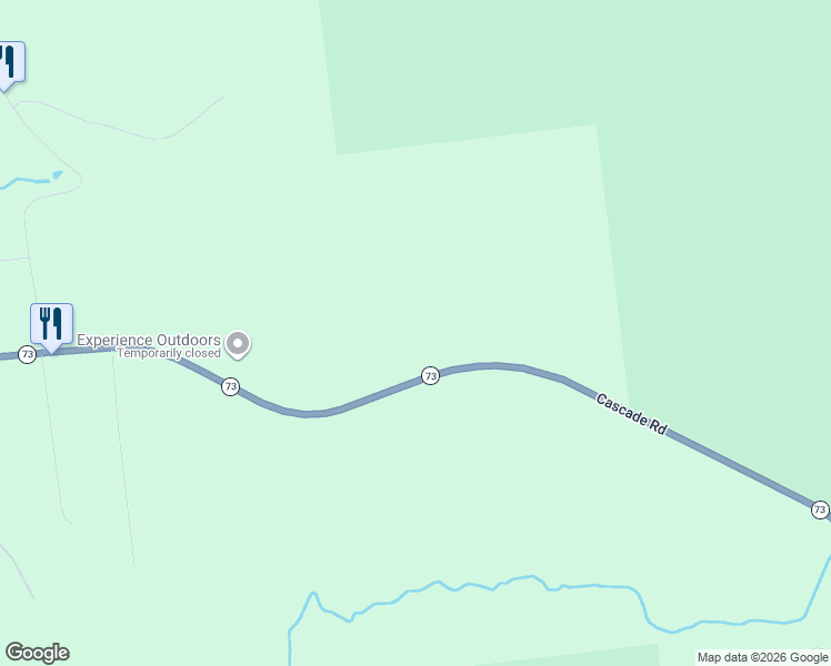 map of restaurants, bars, coffee shops, grocery stores, and more near 4862 Cascade Road in Lake Placid