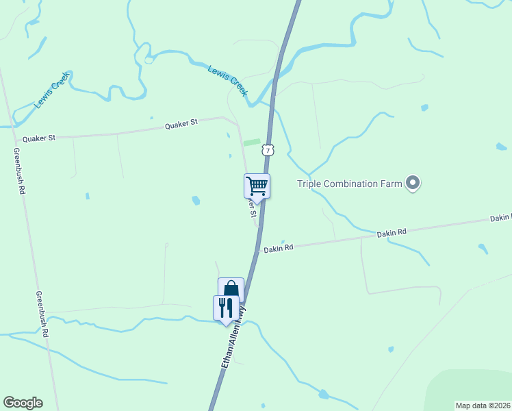 map of restaurants, bars, coffee shops, grocery stores, and more near 5797 U.S. 7 in Ferrisburgh