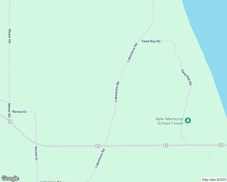 map of restaurants, bars, coffee shops, grocery stores, and more near 11920 Lakeshore Road in Two Rivers