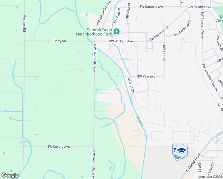 map of restaurants, bars, coffee shops, grocery stores, and more near 3648 South West Helmholtz Way in Redmond