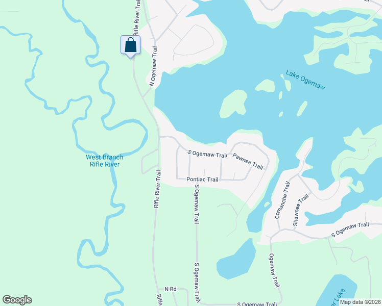 map of restaurants, bars, coffee shops, grocery stores, and more near 1593 South Ogemaw Trail in West Branch