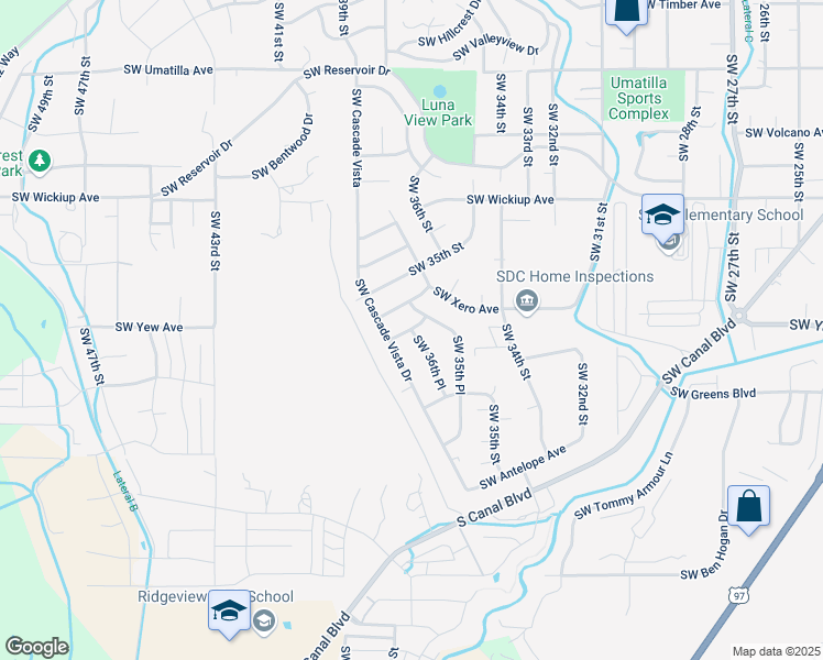 map of restaurants, bars, coffee shops, grocery stores, and more near 3713 Southwest Yew Lane in Redmond