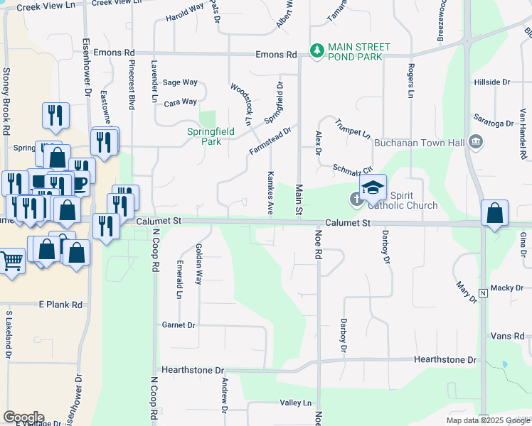 map of restaurants, bars, coffee shops, grocery stores, and more near N107 Kamkes Avenue in Appleton