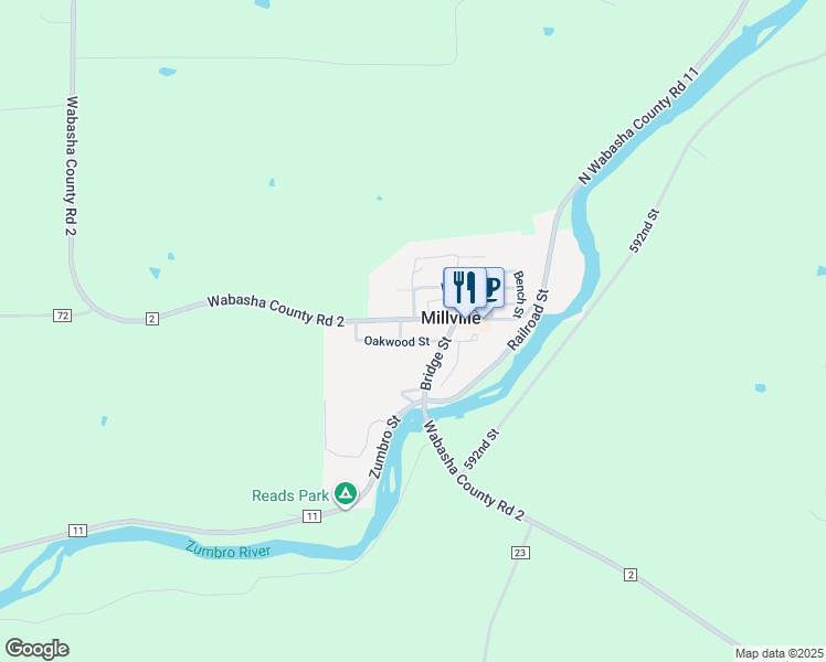 map of restaurants, bars, coffee shops, grocery stores, and more near 400 Bridge Street in Millville