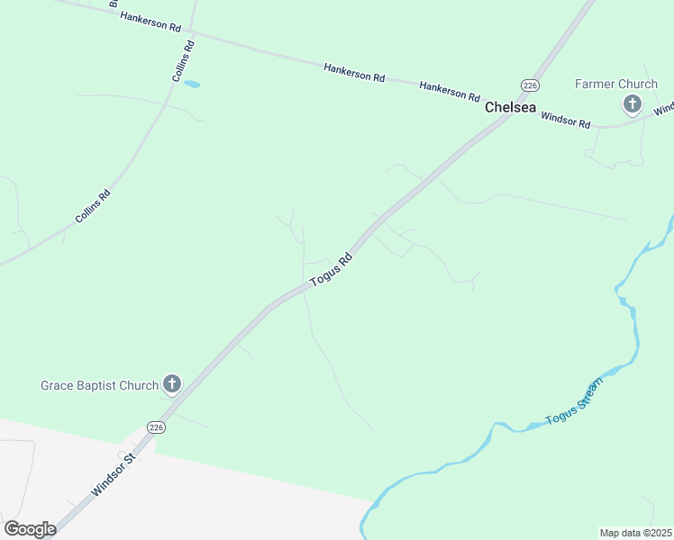 map of restaurants, bars, coffee shops, grocery stores, and more near 134 Togus Road in Chelsea