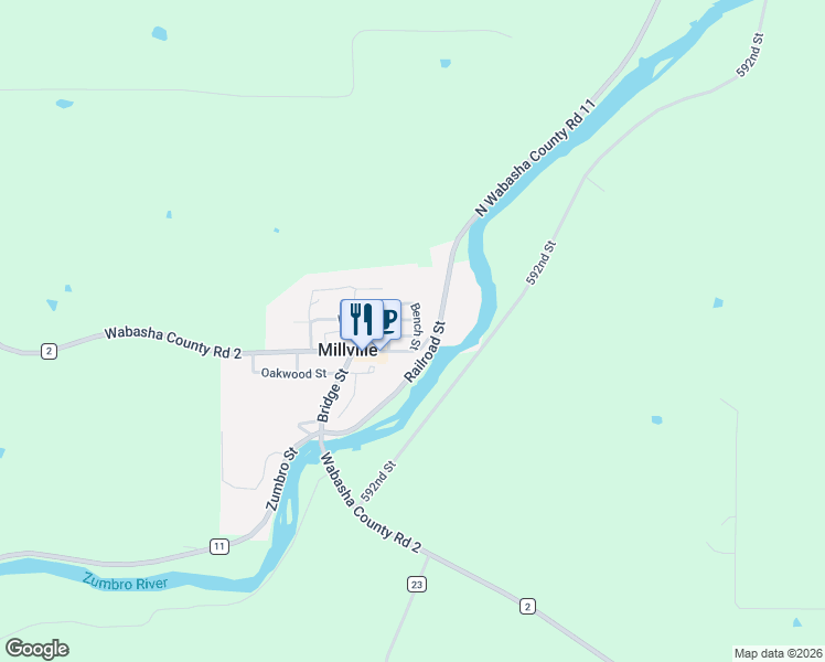 map of restaurants, bars, coffee shops, grocery stores, and more near 511 Walton Street in Millville