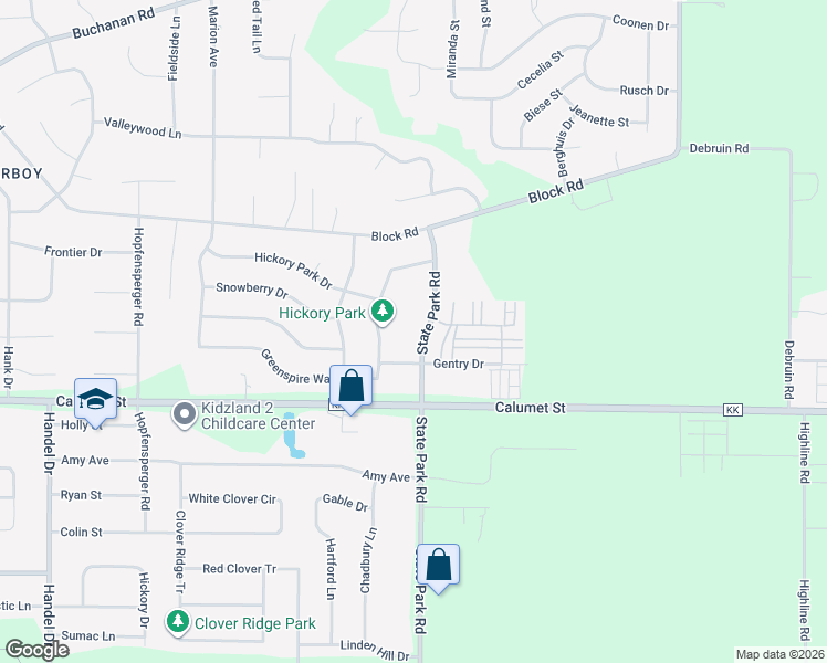 map of restaurants, bars, coffee shops, grocery stores, and more near N149 State Park Road in Appleton