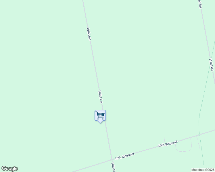 map of restaurants, bars, coffee shops, grocery stores, and more near 6409 10th Line in Thornton