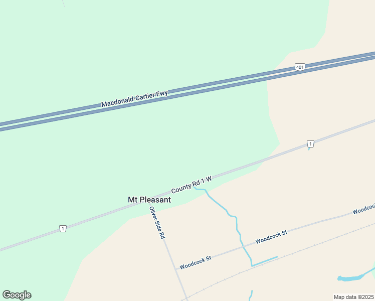 map of restaurants, bars, coffee shops, grocery stores, and more near 1383 County Road 1 West in Greater Napanee