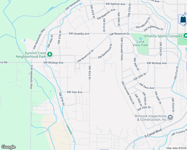 map of restaurants, bars, coffee shops, grocery stores, and more near 3184 Southwest 43rd Street in Redmond