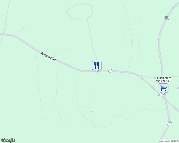 map of restaurants, bars, coffee shops, grocery stores, and more near Augusta Road in Washington