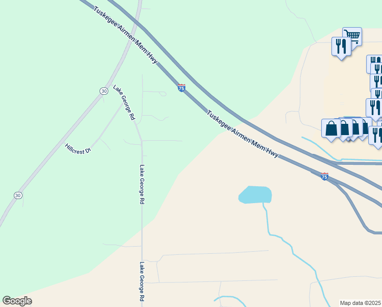map of restaurants, bars, coffee shops, grocery stores, and more near 2901 Bunting Drive in West Branch