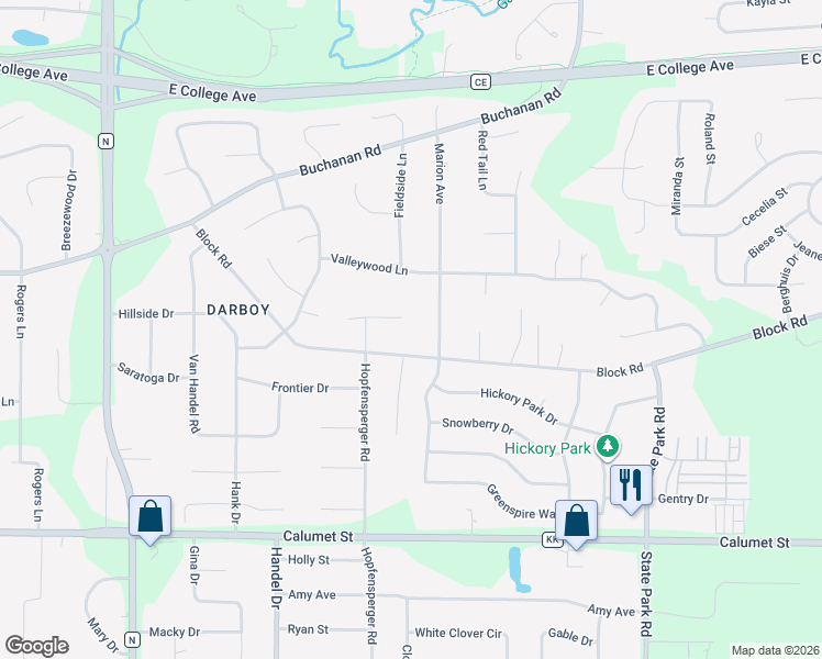 map of restaurants, bars, coffee shops, grocery stores, and more near W2474 Block Road in Appleton