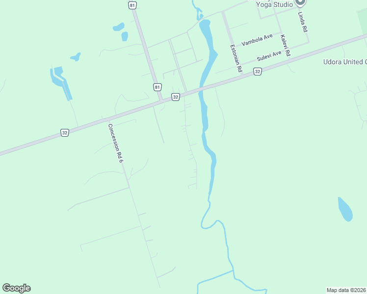 map of restaurants, bars, coffee shops, grocery stores, and more near 32 Nicholson Drive in Uxbridge