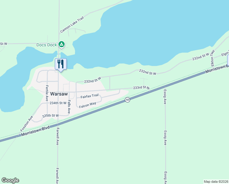 map of restaurants, bars, coffee shops, grocery stores, and more near 6053 233rd Street West in Faribault