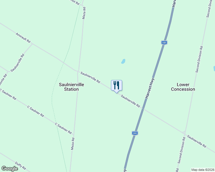 map of restaurants, bars, coffee shops, grocery stores, and more near 814 Saulnierville Road in Saulnierville