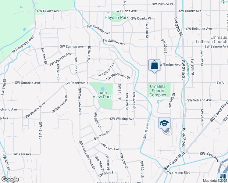 map of restaurants, bars, coffee shops, grocery stores, and more near 2810 SW 35th St in Redmond
