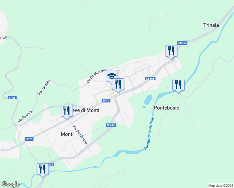 map of restaurants, bars, coffee shops, grocery stores, and more near 7 Via Filippo Guerrieri in Monti
