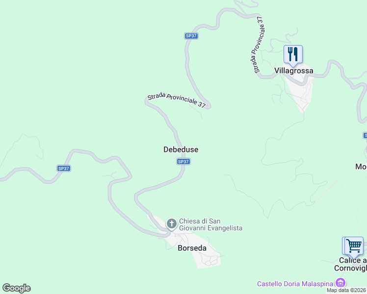 map of restaurants, bars, coffee shops, grocery stores, and more near in Debeduse