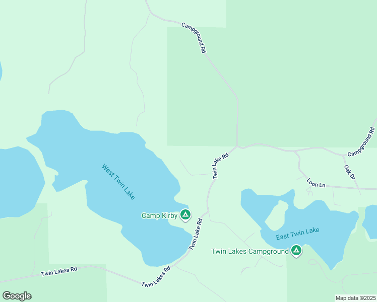 map of restaurants, bars, coffee shops, grocery stores, and more near West Twin Lakes Road in Richfield Township