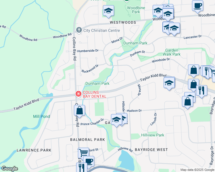 map of restaurants, bars, coffee shops, grocery stores, and more near 928 Malvern Terrace in Kingston