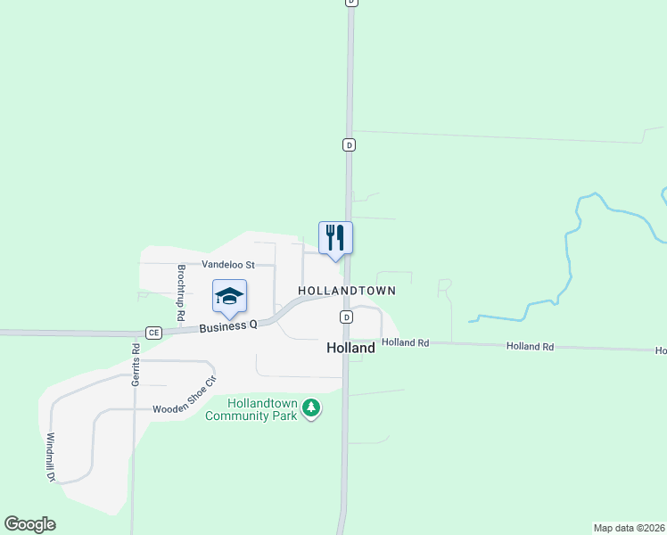 map of restaurants, bars, coffee shops, grocery stores, and more near 8108 County Trunk Highway D in Kaukauna